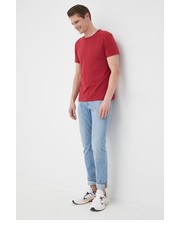 T-shirt - koszulka męska T-shirt bawełniany kolor czerwony gładki - Answear.com Paul Smith