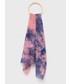 Szalik Paul Smith szal bawełniany kolor fioletowy wzorzysty
