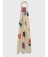 Szalik Paul Smith szal wełniany kolor beżowy wzorzysty