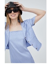 Koszula koszula damska kolor fioletowy relaxed z kołnierzykiem klasycznym - Answear.com Rvca