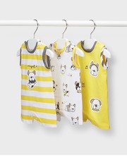 Odzież dziecięca Pajacyk niemowlęcy (3-pack) kolor żółty - Answear.com Mayoral Newborn