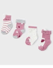 Skarpety skarpetki dziecięce (4-pack) kolor różowy - Answear.com Mayoral Newborn