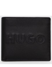 Portfel portfel skórzany męski kolor czarny - Answear.com Hugo