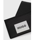 Portfel Hugo portfel i etui na karty skórzane męski kolor czarny