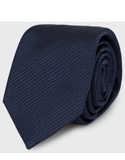 Krawat krawat jedwabny kolor granatowy - Answear.com Hugo