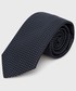 Krawat Hugo krawat z domieszką jedwabiu kolor granatowy