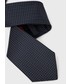 Krawat Hugo krawat z domieszką jedwabiu kolor granatowy