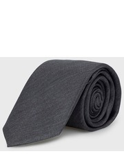 Krawat krawat z domieszką jedwabiu kolor szary - Answear.com Hugo