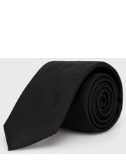 Krawat krawat jedwabny kolor czarny - Answear.com Hugo