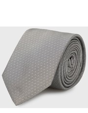 Krawat krawat jedwabny kolor szary - Answear.com Hugo