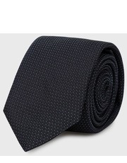 Krawat krawat jedwabny kolor czarny - Answear.com Hugo