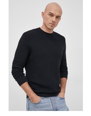 Sweter męski sweter bawełniany męski kolor czarny - Answear.com Hugo