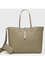 Shopper bag torebka kolor beżowy - Answear.com Hugo
