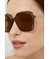 Okulary Hugo okulary przeciwsłoneczne damskie kolor brązowy