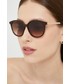 Okulary Hugo okulary przeciwsłoneczne damskie kolor brązowy
