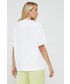 Bluzka Hugo t-shirt bawełniany kolor biały z półgolfem