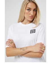 Bluzka t-shirt damski kolor biały - Answear.com Hugo