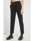 Spodnie Hugo spodnie damskie kolor czarny proste high waist