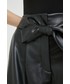 Spodnie Hugo szorty damskie kolor czarny gładkie high waist
