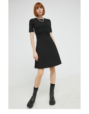 Sukienka sukienka kolor czarny mini rozkloszowana - Answear.com Hugo