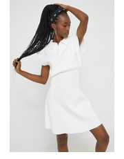 Sukienka sukienka kolor biały mini dopasowana - Answear.com Hugo