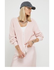 Sweter kardigan bawełniany damski kolor różowy - Answear.com Hugo