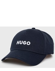 Czapka czapka kolor granatowy z aplikacją - Answear.com Hugo