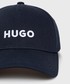 Czapka Hugo czapka kolor granatowy z aplikacją