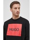 Bluza męska Hugo Bluza bawełniana męska kolor czarny z nadrukiem