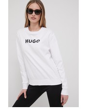 Bluza bluza bawełniana damska kolor biały z nadrukiem - Answear.com Hugo
