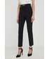 Spodnie Elisabetta Franchi spodnie damskie kolor czarny fason cygaretki high waist