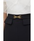 Spodnie Elisabetta Franchi spodnie damskie kolor czarny fason cygaretki high waist