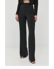 Spodnie spodnie damskie kolor czarny szerokie high waist - Answear.com Elisabetta Franchi