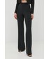 Spodnie Elisabetta Franchi spodnie damskie kolor czarny szerokie high waist