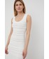 Sukienka Elisabetta Franchi sukienka kolor biały mini dopasowana