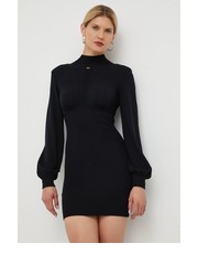 Sukienka sukienka kolor czarny midi dopasowana - Answear.com Elisabetta Franchi