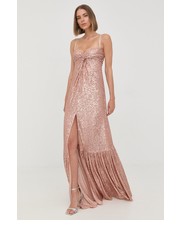 Sukienka sukienka kolor różowy maxi rozkloszowana - Answear.com Elisabetta Franchi