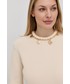 Sweter Elisabetta Franchi Sweter damski kolor beżowy lekki