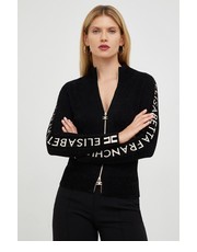 Sweter sweter z domieszką wełny damski kolor czarny lekki - Answear.com Elisabetta Franchi