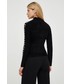 Sweter Elisabetta Franchi sweter z domieszką wełny damski kolor czarny lekki