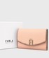 Portfel Furla portfel skórzany damski kolor różowy