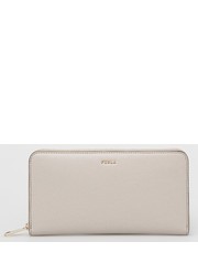 Portfel portfel skórzany damski kolor beżowy - Answear.com Furla