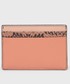 Portfel Furla etui na karty skórzane damski kolor różowy