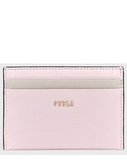 Portfel etui na karty skórzane damski kolor różowy - Answear.com Furla