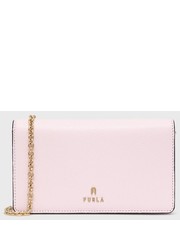 Portfel portfel skórzany kolor różowy - Answear.com Furla