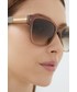 Okulary Furla okulary przeciwsłoneczne damskie kolor beżowy