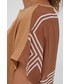 Bluzka Sisley t-shirt damski kolor brązowy