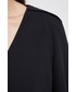 Bluzka Sisley bluzka damska kolor czarny gładka
