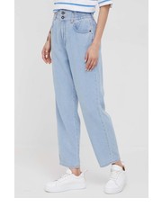 Spodnie spodnie z lnem damskie high waist - Answear.com Sisley