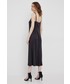 Sukienka Sisley sukienka kolor czarny midi rozkloszowana